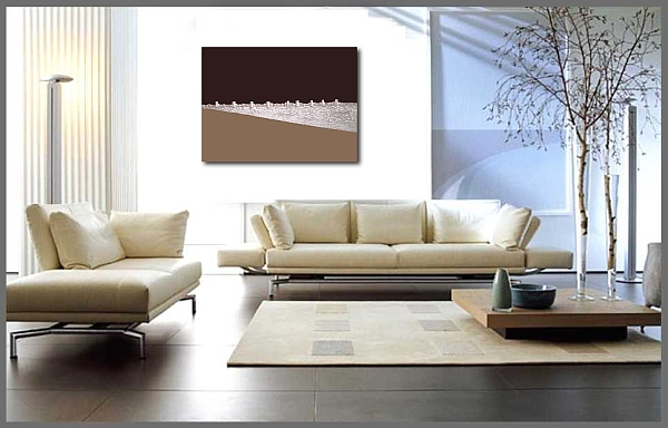 A beige, coffee and brown painting. modern painting